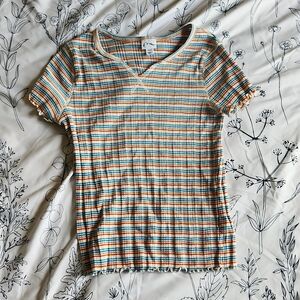 Rainbow Stripe Crop Top